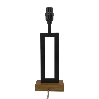 Weston Window Small Lamp Base Black - Threshold™: Modern Rectangle, No Assembly Required, ETL Listed - Image 5