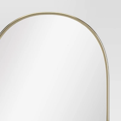 25"x65" Metal Tube Floor Mirror Gold - Threshold™ - Image 3