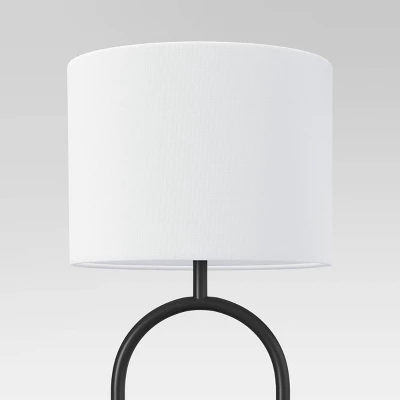 Ring Base Shelf Floor Lamp Black (Includes LED Light Bulb) - Threshold™ - Image 3