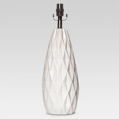 Faceted Ceramic Large Lamp Base White - Threshold - Image 3