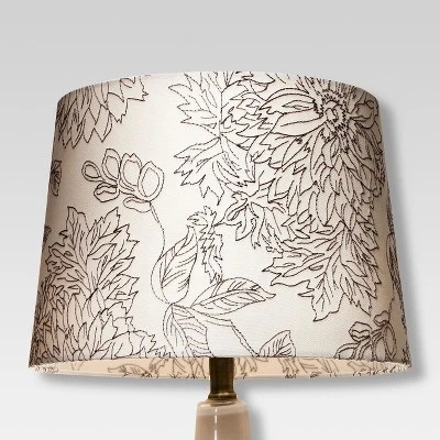 Toile Stitch Lamp Shade Shell - Threshold™: Linen Drum Slip Uno Fitter For Small Lamp Bases - Image 2