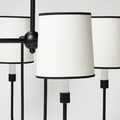 4-Arm Chandelier With Trim Shades Black - Threshold™ Designed With Studio McGee - Image 3