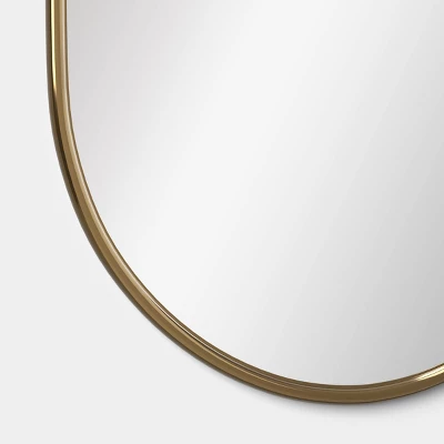 24"x36" Metal Tube Wall Mirror Gold - Threshold™ - Image 3