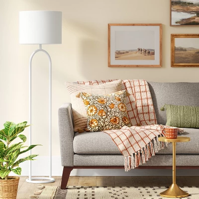 Ring Base Floor Lamp White (Includes LED Light Bulb) - Threshold™ - Image 2