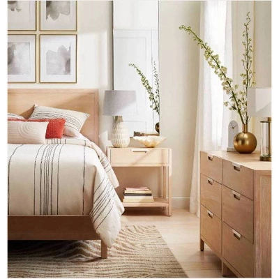 Fillable Accent With USB Table Lamp Brass - Threshold™: Modern Glass Nightstand Lamp, ETL Listed, No Bulb Included - Image 5