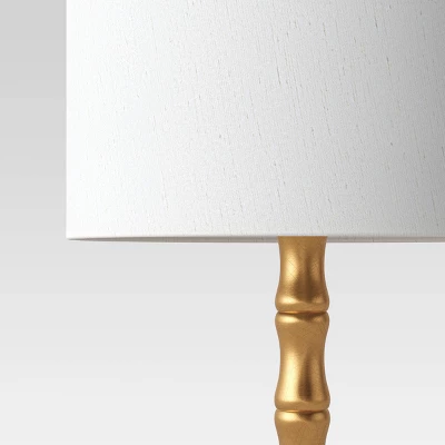 Large Bamboo Table Lamp (Includes LED Light Bulb) Brass - Threshold™ - Image 3