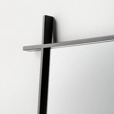 24" X 64" Footed Cross Corner Leaner Mirror Black - Threshold™ Designed With Studio McGee - Image 2