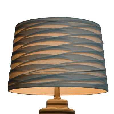 Linen Overlay Modified Drum Large Lamp Shade Ivory - Threshold™: Cotton-Polyester Blend, No Assembly Required