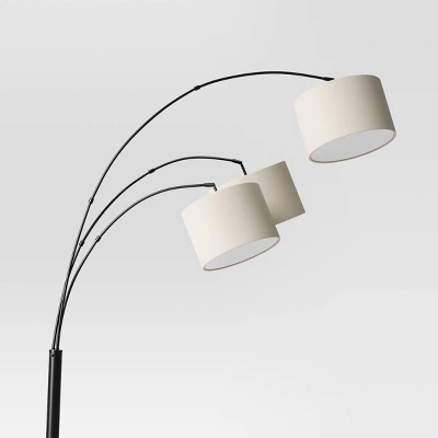 Avenal 3-Head Shaded Arc Floor Lamp Black - Threshold⢠- Image 3