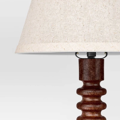 Mid Tone Wood Table Lamp - Threshold™ - Image 3