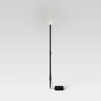 3pk Starburst Dandelion Sprig Battery LED Outdoor Light Stakes Black/White - Threshold™ - Image 2