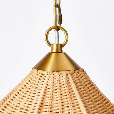 Tapered Rattan Ceiling Light Brown - Threshold™ Designed With Studio McGee - Image 3