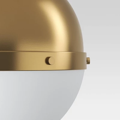 Globe Flush Mount Light Fixture Brass/White - Threshold™ - Image 3