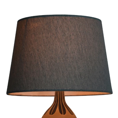 Small Mod Drum Lampshade Gray - Threshold™: Linen Blend, Slip Uno Fitter, No Assembly Required