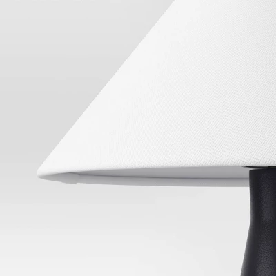Ceramic Table Lamp With Tapered Shade Black (Includes LED Light Bulb) - Threshold™ - Image 3