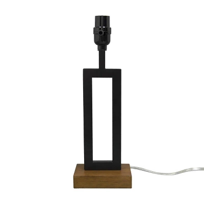 Weston Window Small Lamp Base Black - Threshold™: Modern Rectangle, No Assembly Required, ETL Listed - Image 3
