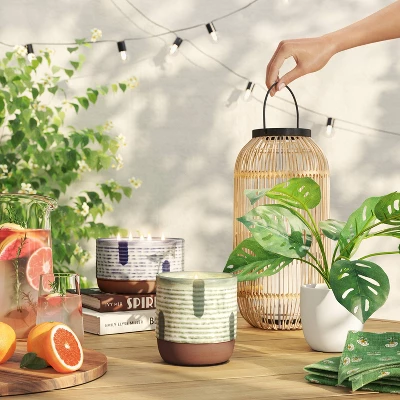 Ceramic Citronella Outdoor Candle Green - Threshold™