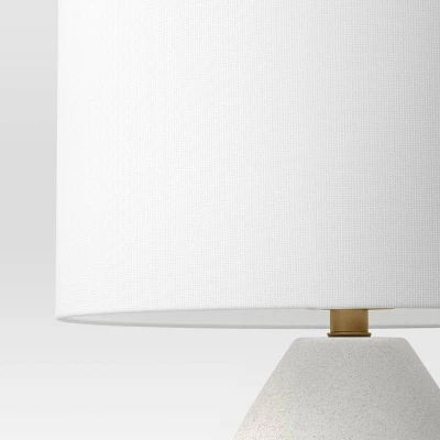20.5"x12.5" Modern Table Lamp Black/White - Threshold™: Ceramic Base, Linen Shade, UL Listed, No Assembly Required - Image 3