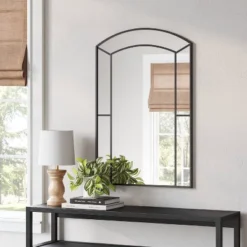 24"x 36" Window Pane Wall Mirror Black - Threshold™: Modern Style, Rounded Rectangle, No Assembly Required