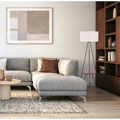 Tripod Shelf Floor Lamp Silver (Includes LED Light Bulb) - Threshold™