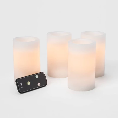 5" X 3" LED Flameless Black Wick Candle White - Threshold™ - Image 2