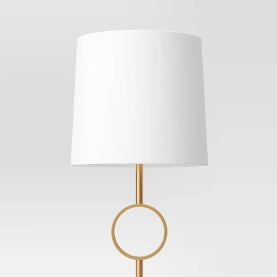 Metal Ring Floor Lamp Brass (Includes LED Light Bulb) - Threshold™ - Image 3