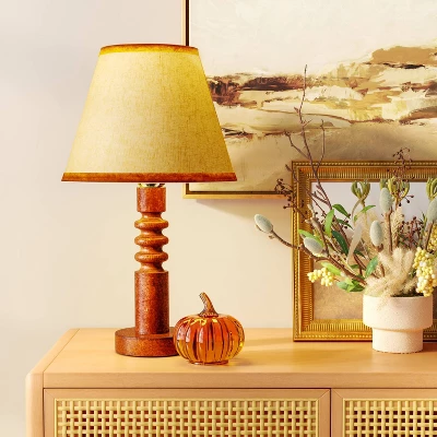 Mid Tone Wood Table Lamp - Threshold™