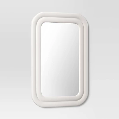 24"x36" Textured Wall Mirror White - Threshold™ - Image 2