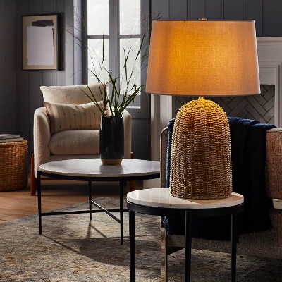 Large Seagrass Table Lamp (Includes LED Light Bulb) Natural - Threshold™ Designed With Studio McGee - Image 2