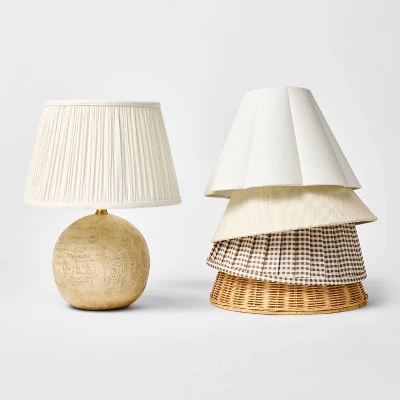 Round Faux Wood Lamp Base Brown - Threshold™ Designed With Studio McGee - Image 5