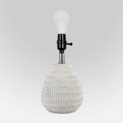 Ceramic Textured Table Lamp Base White - Threshold™