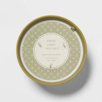 13oz Footed Textured Ceramic Dish With Dustcover Fresh Linen & Sea Salt Green - Threshold™ - Image 3