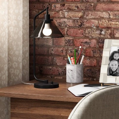 Smoked Glass Table Lamp Black - Threshold™ - Image 2