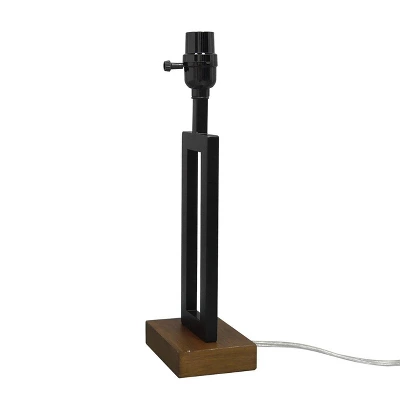 Weston Window Small Lamp Base Black - Threshold™: Modern Rectangle, No Assembly Required, ETL Listed - Image 4