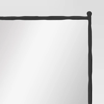 25"x65" Decorative Forged Metal Floor Mirror Black - Threshold™ - Image 3