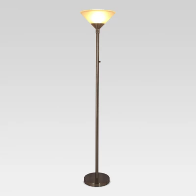 Torchiere Floor Lamp With Glass Shade - Threshold™