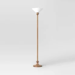 Torchiere Floor Lamp Natural Brown - Threshold™