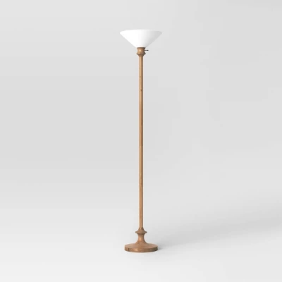 Torchiere Floor Lamp Natural Brown - Threshold™