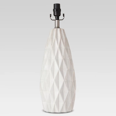 Faceted Ceramic Large Lamp Base White - Threshold - Image 4