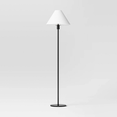 Stick Floor Lamp With Tapered Shade Black - Threshold™ - Image 4