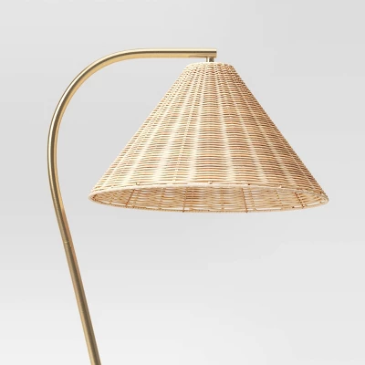 Gooseneck Floor Lamp With Natural Shade - Threshold™ - Image 3