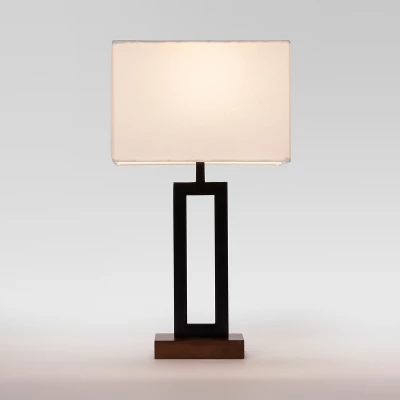 Weston Window Small Lamp Base Black - Threshold™: Modern Rectangle, No Assembly Required, ETL Listed - Image 2