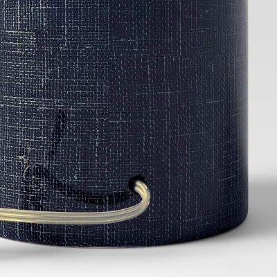 Linen Textured Ceramic Large Lamp Base Dark Blue - Threshold™ - Image 2