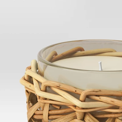 1-Wick Glass And Wicker Candle - Threshold™ Designed With Studio McGee - Image 2