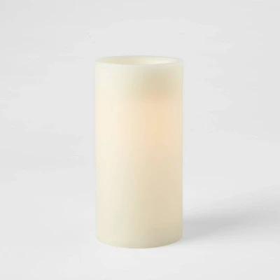 6" X 3" LED Flameless Black Wick Candle Cream - Threshold™ - Image 2