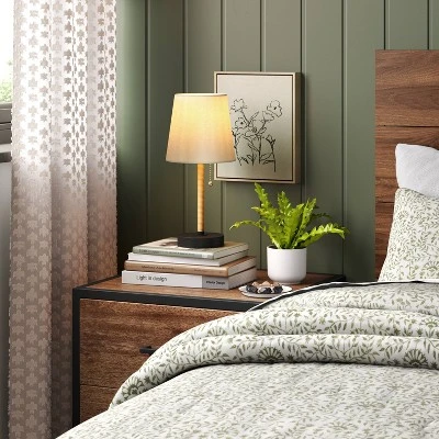 Mini Rattan Wrap Stick Table Lamp Black - Threshold™ - Image 2