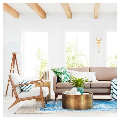 60"x16" Tripod Floor Lamp Oak Tone Wooden Finish - Threshold™: Elegant Standing Lighting, 3-Way Switch, UL Listed - Image 5