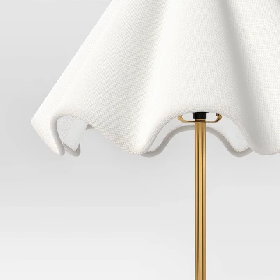 Wavy Shade Collection With Ceramic Base Floor Lamp Green - Threshold™ - Image 3