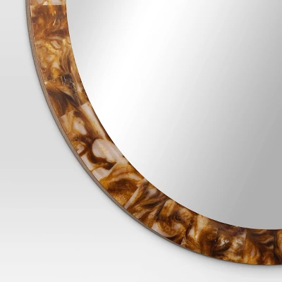 30" Round Pieced Faux Horn Wall Mirror - Threshold™ - Image 3
