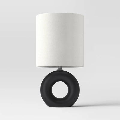 Abstract Ceramic Mini Table Lamp Black - Threshold™ - Image 4